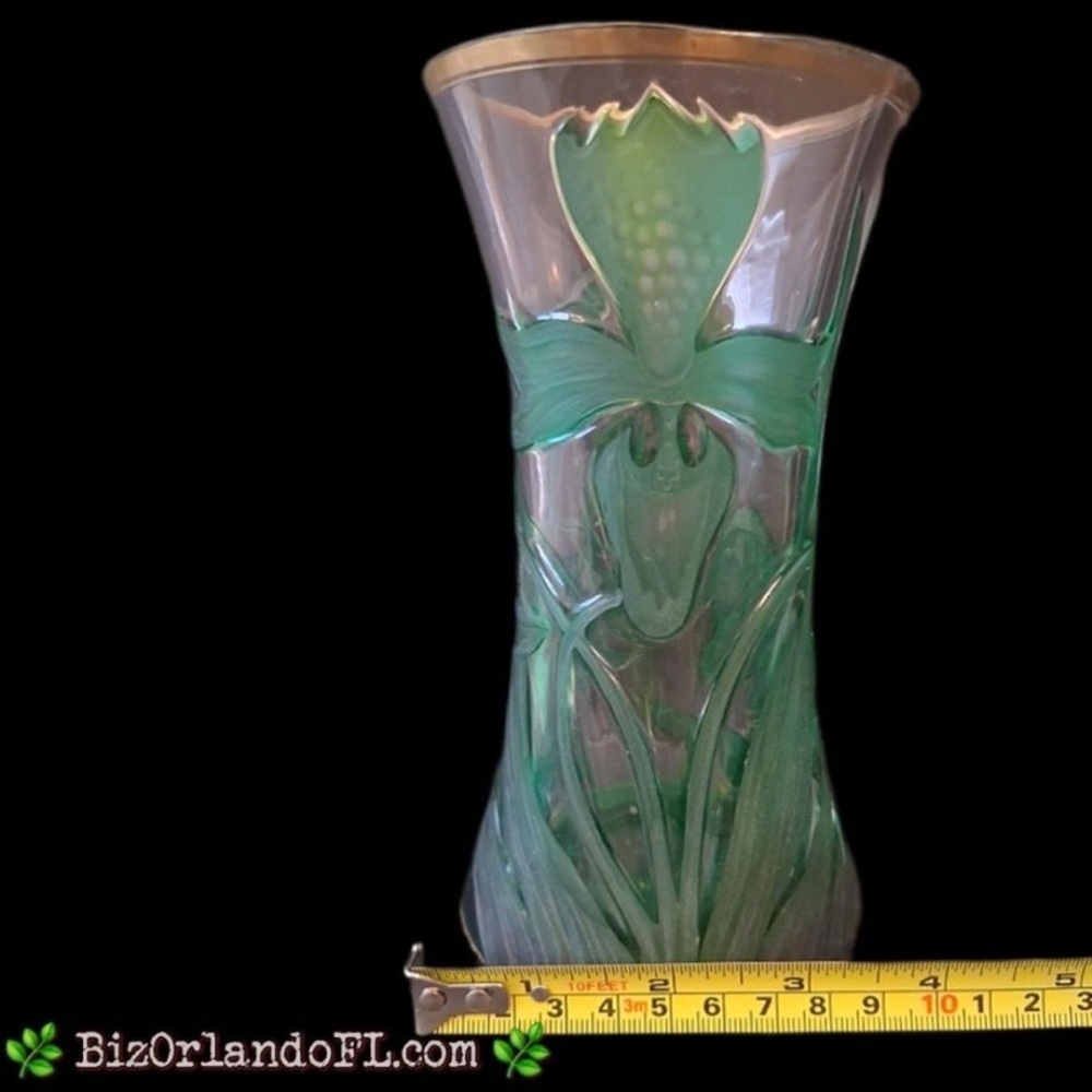 Franz Erlevach Multi-Layered Floral Glass Vase *RARE FIND* - Picture 7 of 11